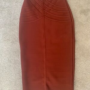 Vintage Inspired Rust Bandage Skirt